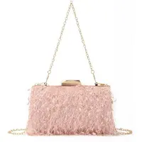 OEM Sac à main élégant pour femme, avec pompon, noir, petit format
