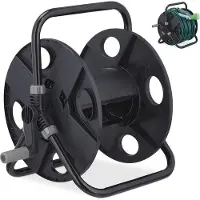OEM Enrouleur de tuyau d'arrosage pour tuyau de 30 mètres avec raccord 3/4 pouce - acier et plastique