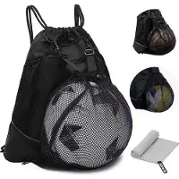 Famanu Sac de sport pour garçons et filles, sac de sport multifonctionnel avec compartiment en filet, idéal pour le football, le basket-ball et le volley-ball