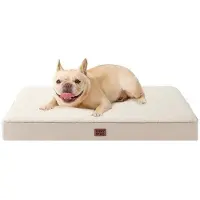 OEM Lit orthopédique pour petits chiens 76 x 51 x 9 cm, coussin moelleux lavable, matelas pour cage de transport, poil de chameau