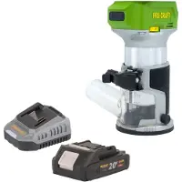 Procraft POB24bb Fraiseuse multifonctions sans fil 20 V 6 / 8 mm Brushless + 1x batterie 2,0 Ah + chargeur