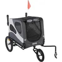 OEM Plaque d'identification XLarge pour chien avec fonction poussette - Pliable - jusqu'à 45 kg - Gris