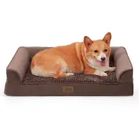 OEM Lit pour chien de taille moyenne, canapé imperméable pour chien, lit en mousse offrant un soutien moyen, avec housse amovible et lavable, sous-couche imperméable et fonction antidérapante