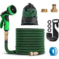 OEM Tuyau d'arrosage flexible de 15 mètres avec raccords métalliques - Tuyau d'arrosage résistant à la déchirure - pour le jardin et le balcon