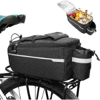 OEM Sac de voyage, sac à dos multifonctionnel, sac isotherme, sacoche de selle de vélo, 38 x 16 x 15,5 cm, noir