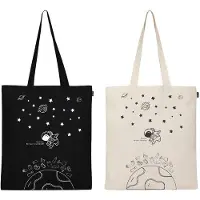 OEM Sac en toile de coton pour femme, élégant et tendance, polyvalent, idéal pour l'école, les courses, la salle de sport, la bibliothèque et la plage.
