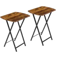 OEM Table de télévision et de salle à manger compacte, en deux parties, pliable, pour les petits espaces ; table pour ordinateur portable et table d'appoint ; design industriel ; petite table de chevet.
