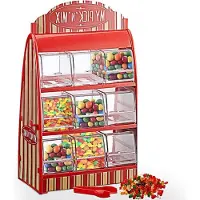 OEM Distributeur de bonbons à poignée - Bonbons aux fruits et bonbons au vin des années 50 - Plateau transparent - Pour laau comptoir