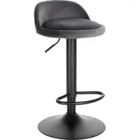 OEM Ensemble de tabourets de bar industriels - Gris - Réglables en hauteur - Tabourets de bar avec dossier - Chaises de cuisine - Velours
