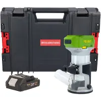 Procraft POB24bb Fraiseuse multifonctions sans fil 20 V 6 / 8 mm Brushless + 1x batterie 2,0 Ah + RHINO Toolcase - sans chargeur