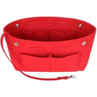 OEM Grand organiseur de sac à main avec poche intérieure, poignée et porte-clés, rouge, très grand format