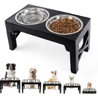 OEM Plateau pour chien à hauteur réglable - 5 niveaux de réglage - Gamelle pour chien pour une alimentation confortable