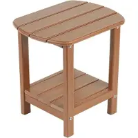 OEM Table à vin en plastique - Imperméable - 41,9 cm - Teint teck - Mobilier d'extérieur