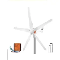 OEM Kit de panneau solaire en aluminium - 500 W - Kit d'éolienne miniature - 900 tr/min - pour usage maritime - pales en fibre de nylon