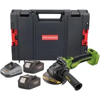 Procraft PGA22-BB Meuleuse d'angle sans fil 20 V 125 mm Brushless + 2x batterie 4,0 Ah + chargeur + RHINO Toolcase