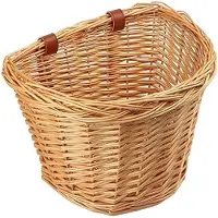 OEM Panier de vélo en osier, marron clair, pour différents types de vélos, adapté aux vélos de plage, aux vélos d'appartement, aux vélos électriques et aux vélos de course