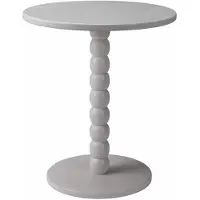 HowHomely | Table basse - Table de salon - Table à café - blanche - 35 x 40 cm - en bois - Table d'appoint - Décorative - ronde - Salon