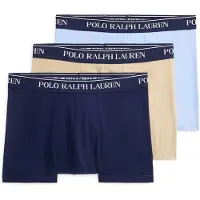 Ralph Lauren pour homme. 714830299209 Set 3 boxers en coton stretch marine, bleu (XL), Homewear, Multicolore