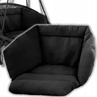 Omna | Coussin pour balancelle de jardin « Storchennest » - 55 x 60 cm - Noir - Ergonomique et facile d'entretien