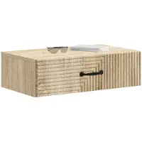 Syfax Table d'appoint murale en chêne Sonoma 59 x 34,5 x 17 cm