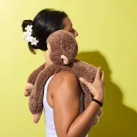 Jeux 2 momes Peluche - - Singe Calin Lestée - Apaisante - Marron