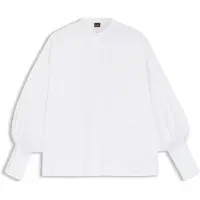 BOSS pour femme. 50564536 Chemise Betta blanche (34), Casuel, Coton, Classique, Manche longue