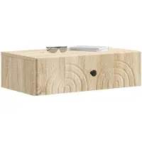 Syfax Table d'appoint murale en chêne Sonoma 59 x 34,5 x 17 cm