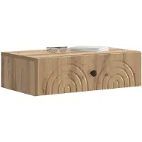 Syfax Table d'appoint murale en chêne Artisan 59 x 34,5 x 17 cm