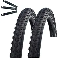 Schwalbe 2 x pneus vélo Marathon 365 en noir Reflex 55-622 (28 x 2,15) avec démonte-pneus maxxi4you