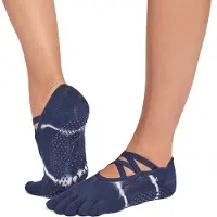 Toesox Full Toe Elle Pilates Grip Socks Bleu EU 39-42 1/2 Femme