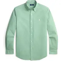 Ralph Lauren pour homme. 710805564514 Chemise oxford teinte Custom Fit verte (M), Casuel, Coton, Manche longue