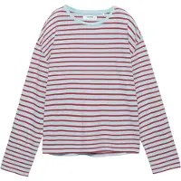 Pull&Bear T-shirt rouge cerise / blanc