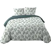 Douceur d'intérieur Parure de lit - - AQUALIS - Coton - 240x220cm - Bleu