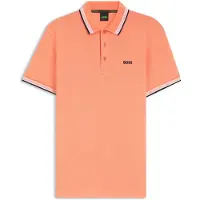 BOSS pour homme. 50469055 Polo Paddy orange (L), Casuel, Coton, Manche courte