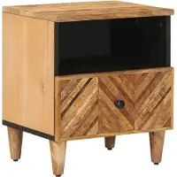 vidaXL Table de chevet Marron 50 x 33 x 60 cm Bois de mangue massif