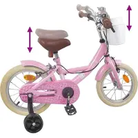 vidaXL Vélo pour enfant 12 pouces, pour les 2-4 ans, rose clair