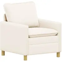vidaXL Canapé Crème 76 x 81 x 87,5 cm Tissu