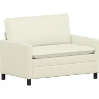 vidaXL Ensemble de canapés , 2 pièces, couleur crème, revêtement en tissu