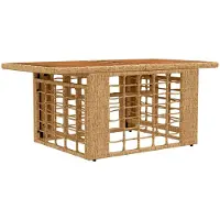 vidaXL Table de jardin relevable, finition naturelle, 100 x 55 x 37 cm