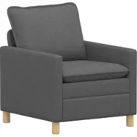 vidaXL Canapé Gris foncé Tissu