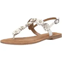 Bagatt Sandales plates beige pour femmes, marque , modèle Selin, chaussures de loisirs