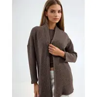 Busem Cardigan chocolat / blanc cassé