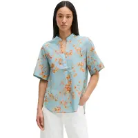 Marc O'Polo Chemisier bleu / marron / jaune