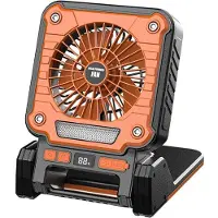 OEM Ventilateur à batterie solaire, lampe de voyage multifonctionnelle, ventilateur de camping pliable, lampe d'extérieur - Orange