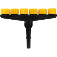 OEM Tuyau d'arrosage avec 6 embouts - Buse réglable - Matériau ABS - Pour pelouse et parterres de fleurs - Raccordement facile - Conception économe en eau