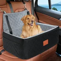 OEM Siège auto pour chiens de taille moyenne et grande jusqu'à 25 kg. Siège lavable avec rembourrage épais et 2 ceintures de sécurité