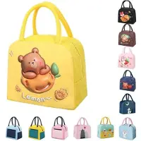 OEM Sac en carton pour femme, sac de pique-nique isotherme, cartable résistant à l'eau, sac à motifs géométriques, sac de voyage et cartable (jaune citron)