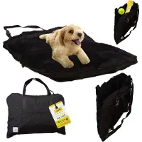 OEM Lit de voyage haut de gamme pour chien avec poignée de transport pratique - Noir - Grand format