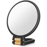 OEM Miroir de maquillage de voyage avec grossissement 30x - Pliable - Portable - Plastique noir