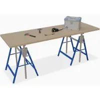 OEM Ensemble de tréteaux réglables – Châssis en acier – Réglables en hauteur – Capacité de charge élevée – Matériel de construction et de bricolage